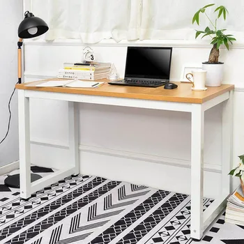 

Oak Color Computer Desk Damp-proof Space-saving Decoration Home Office MDF Board With PVC Edge Stable Working Table 120x 60x75cm