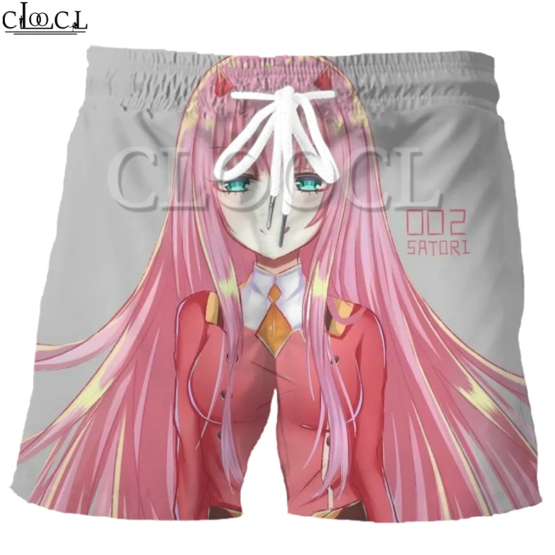CLOOCL Anime Darling In The Franxx Zero Two Shorts Fashion Casual Beach Pants 3D Print Men Sports Hip Hop Summer Leisure