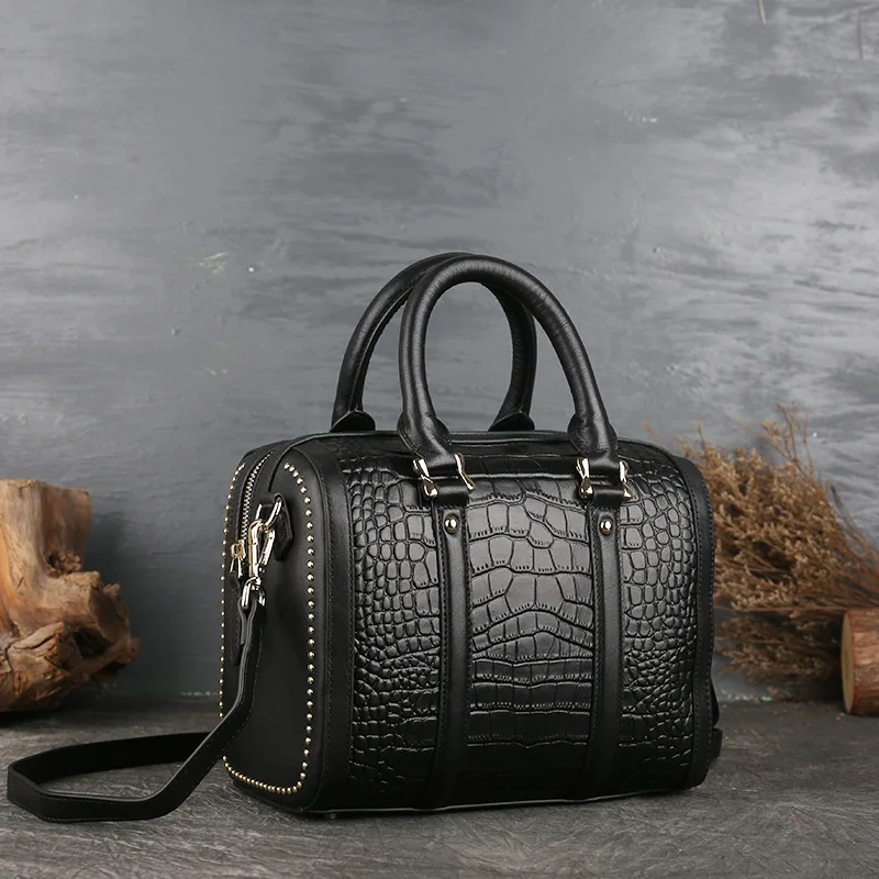 

Retro Python Pattern Women Leather Handbags Luxury Lady Hand Bags With Purse Women Tote Messenger Bag Boston Shoulder Bags