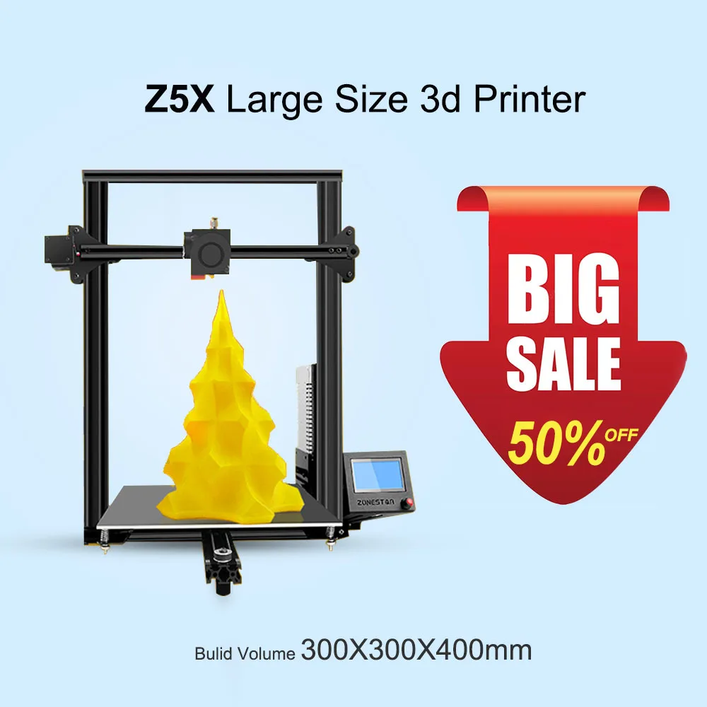 ZONESTAR Large Size 300x300x400mm High Cost Performance Full Metal Aluminum Profile 3D Printer DIY Kit | Компьютеры и офис
