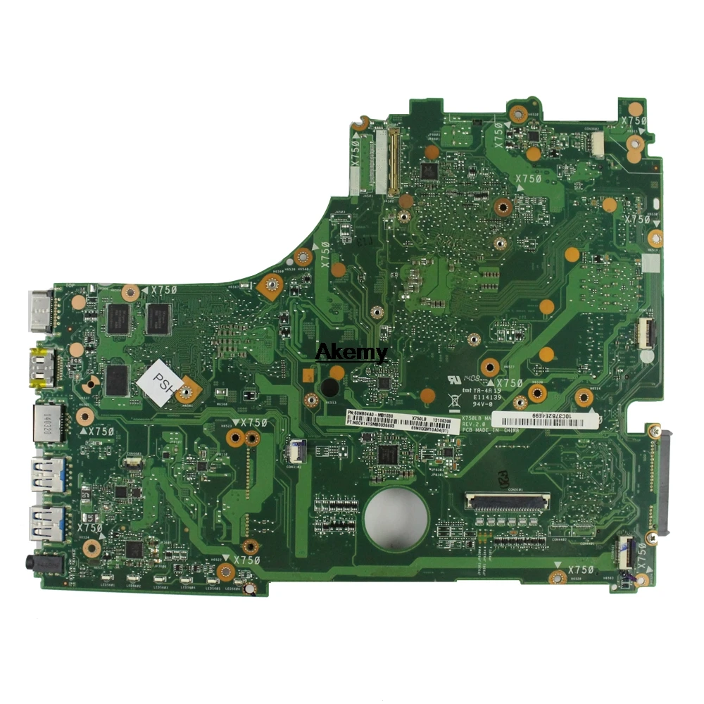 X750LB материнская плата для ноутбука ASUS X750LN X750L K750L A750L Тест 100% ok I5 4200 ЦП