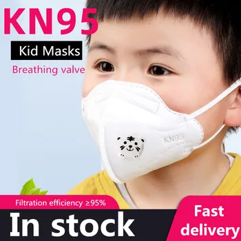 

Protective Children FFP2 KN95 Face Mask 5 Layers Filter with Breathing Valve Breathable Anti-fog Dust 95% Filtration Mascarillas