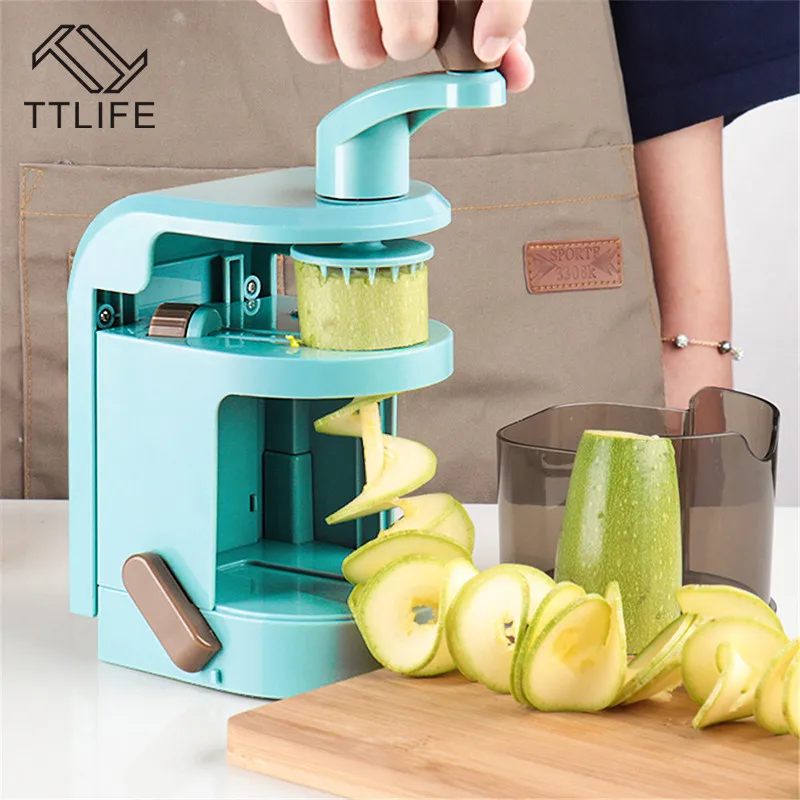 TTLIFE New Manual Vegetable Slicer Fruit Cutter Multifunctional Spiral Potato Carrot Cucumber Grater Salad Kitchen tool utensils TTLIFE New Manual Vegetable Slicer Fruit Cutter Multifunctional Spiral Potato Carrot Cucumber Grater Salad Kitchen tool utensils