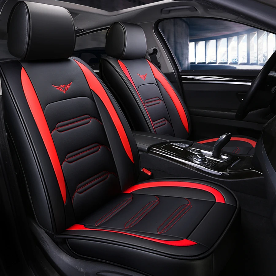 Red Black Look Pair Front Pair Car Seat Covers for Hyundai I800 All Years
