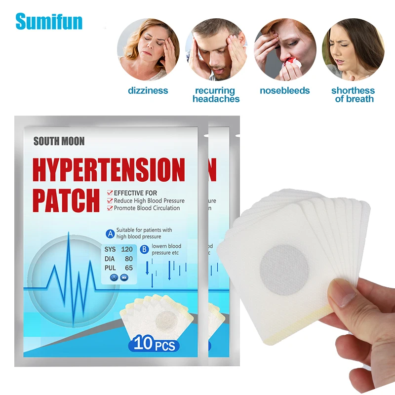 High Blood Pressure Patch 10/30/50/80pcs Hypertension Patch Control High Blood Pressure Medical Plaster Herbal Balance Lower Blood Glucose Treatment
