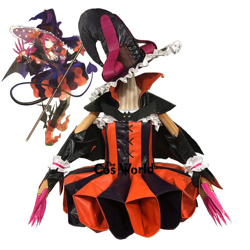 

FGO Fate Grand Order Halloween Hallowmas Caster Elizabeth Bathory Stage 1-3 Dress Uniform Games Anime Customize Cosplay Costumes