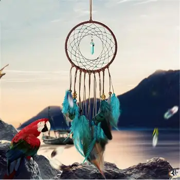 

andmade Dream Catchers Feathers Decoration For Car Wall Hanging Room Home Decor Home Decoration Accessories