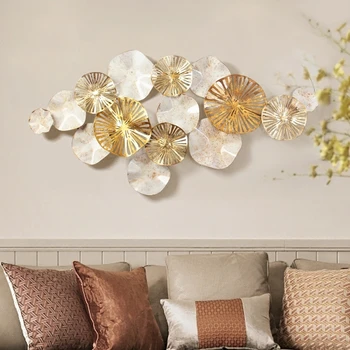

Fashion Gold metal wall Art Wall mounted Decoration 3d Stickers Living Room Wall Organizer Minimalist Decor Nordic Art