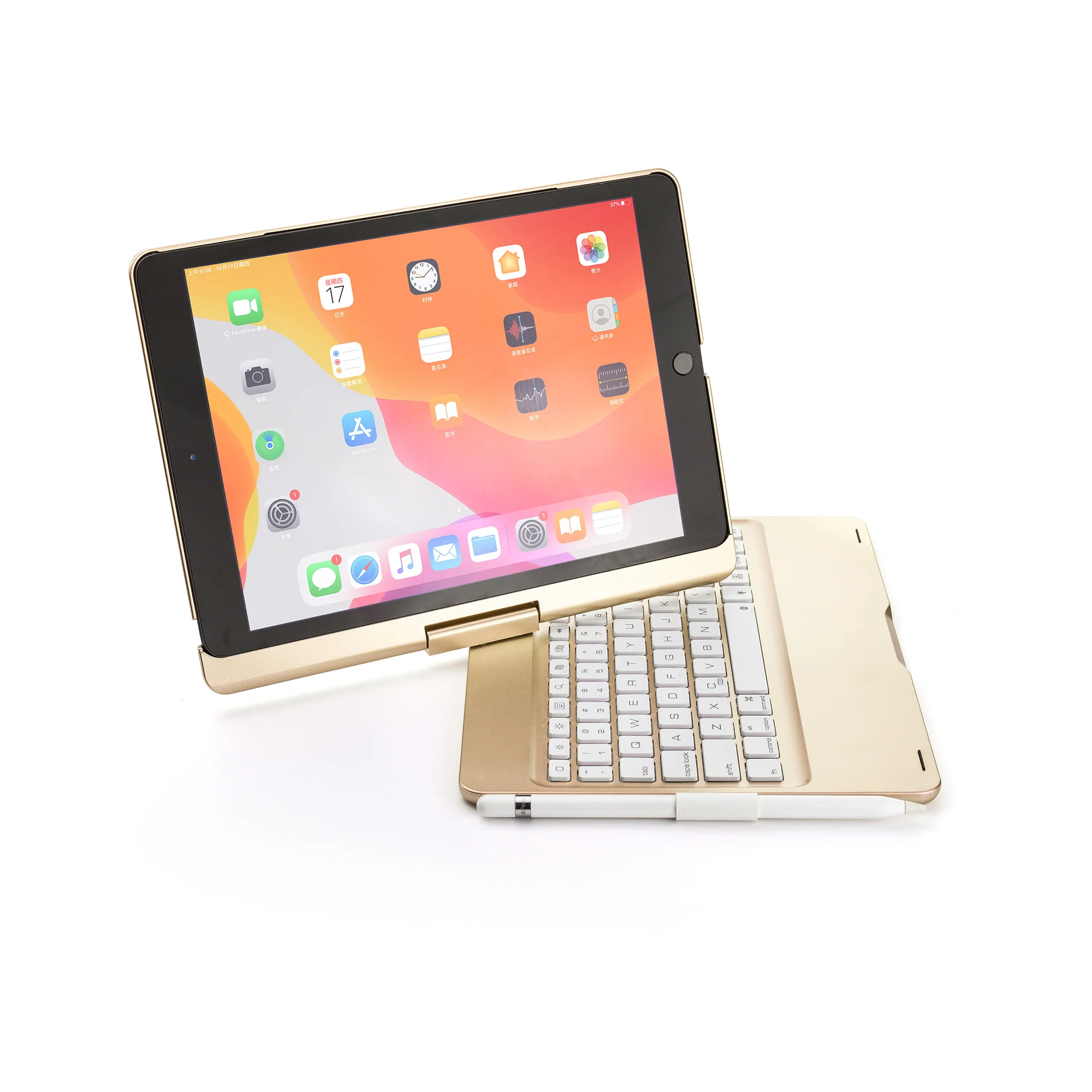 360 Rotatable Backlit Keyboard Case for Apple iPad 10.2 2019 7th Gen Generation A2197 A2198 Case Co