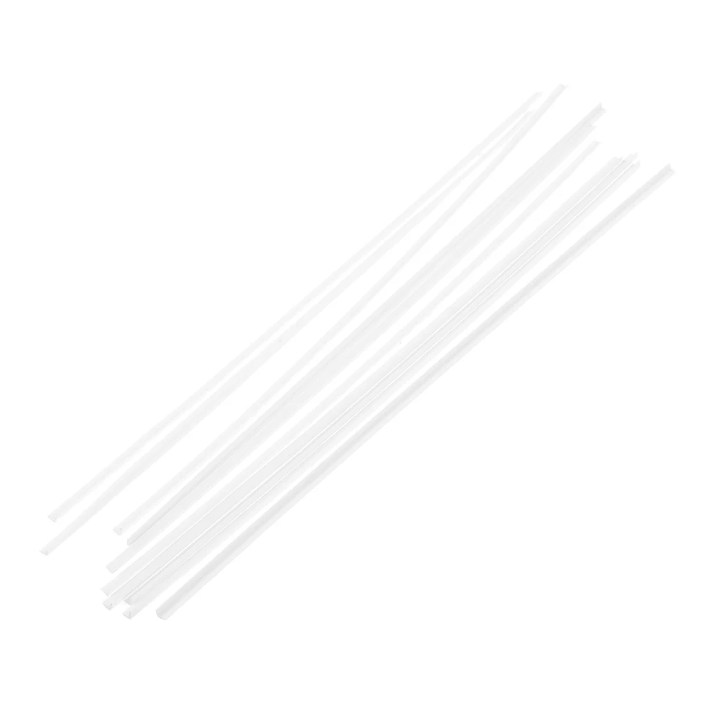 10Pcs 250mm Length ABS Plastic L-shaped Bar Rod Architectural Model Making Building DIY