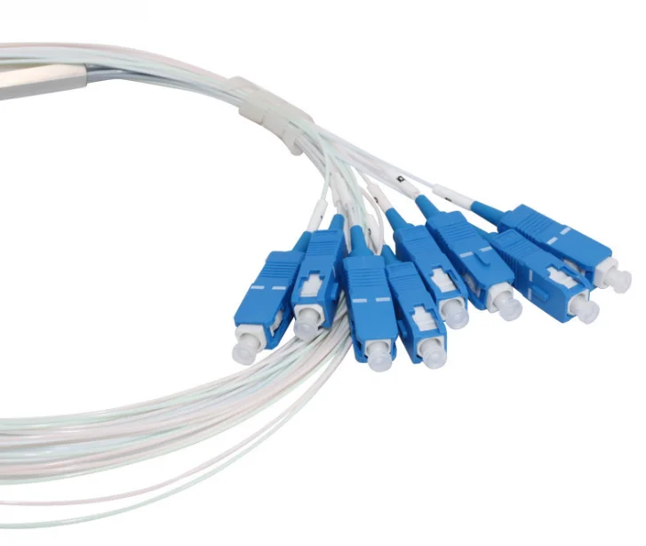 20 шт./партия 2X8 PLC SC/UPC Одномодовый мини-модуль 0,9 мм G657A1 ПВХ 1 м FTTH без блока волоконно-оптический разветвитель