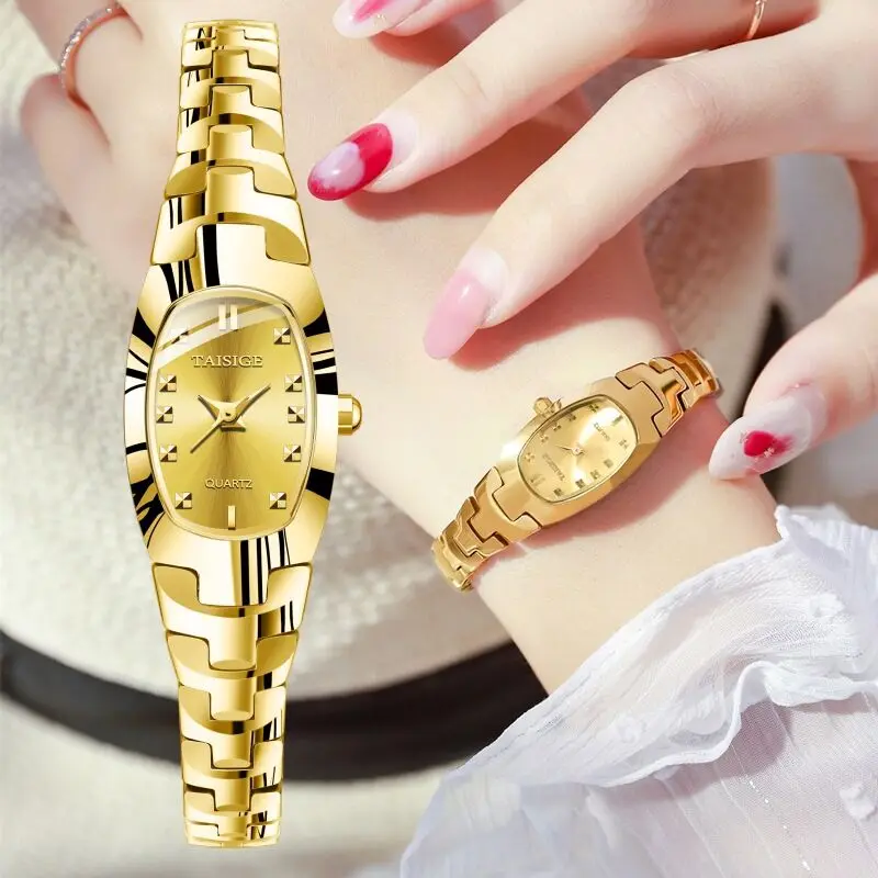 

Taisige Fashion Leisure Tungsten Steel Watch Quartz Watch Women's Luminous Sports Women's Watch Women's Watch Japanese Movement