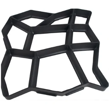 

Road Paving Mould DIY Color Concrete Cement Floor Road Side Stone Plastic Floor Mould Garden Pavement Mould 9 Grid 43cm