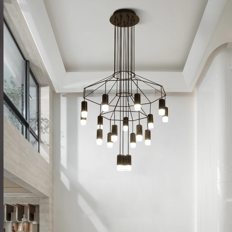 

Creative Design Pendant lamp Black Long Arm Adjustable Cable Industrial Hanging Light Living Room Art Exhibition Hall G9