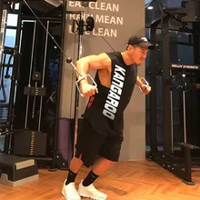 Muscle Dr. стиль Лето Чистый хлопок спортивный жилет для мужчин фитнес без рукавов Футболка для бега тренировочный костюм