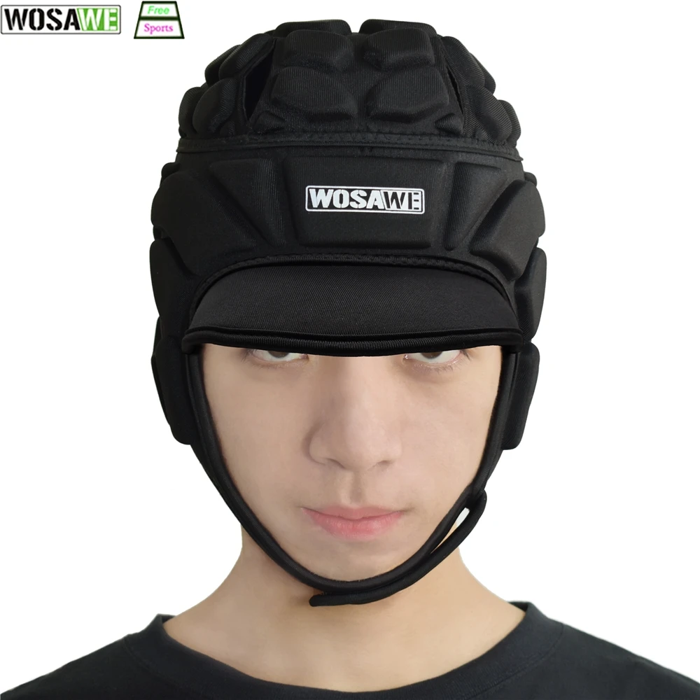 WOSAWE Football Soccer Goalkeeper Helmet Sports Head Guard Cycling Motorcycle skating surfing Head Protective Gear