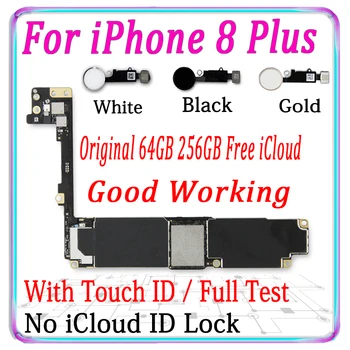 

100% Original unlocked For iPhone 8 Plus motherboard With / NO Touch ID,Good tested For iPhone 8Puls logic board With IOS System