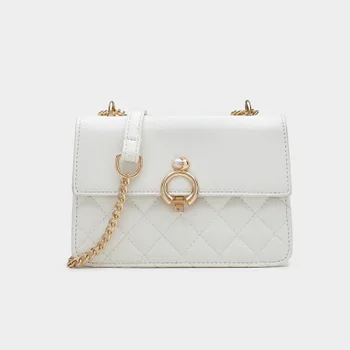 

Women's Shoulder Bags French Minority Designer Popular All-match Mini Chain Textured Diamond Small Square Bag