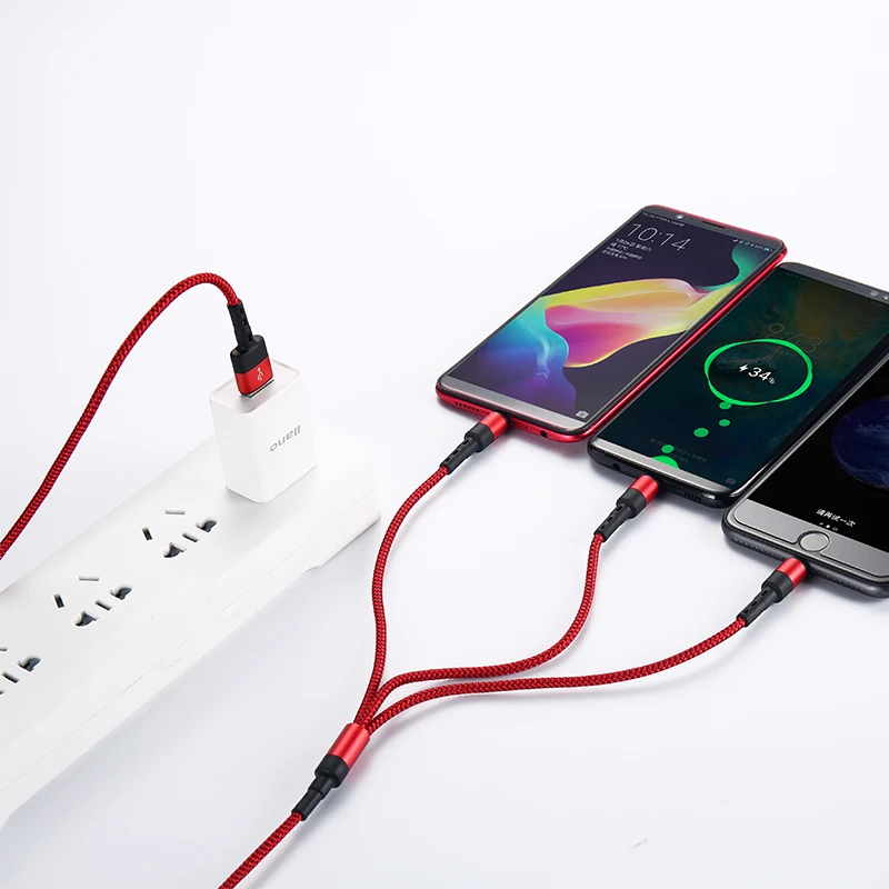 Teclast S12 3 в 1 зарядный кабель для iPhone Micro usb type C зарядный кабель для мобильного телефона USB кабель Micro зарядное устройство Шнур