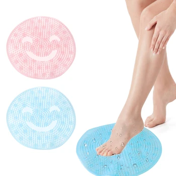 

Feet Clean Dead Skin Shower Tool 30cm Round Silicone Bath Massages Brush Lazy Anti-slip Wash Bathroom Artifact Back Cushion