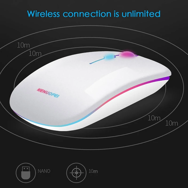 Mute Wireless Mouse Bluetooth Rechargeable Ultra Silent Wireless Mouse For Macbook For Huawei Matebook Laptop For Home Office