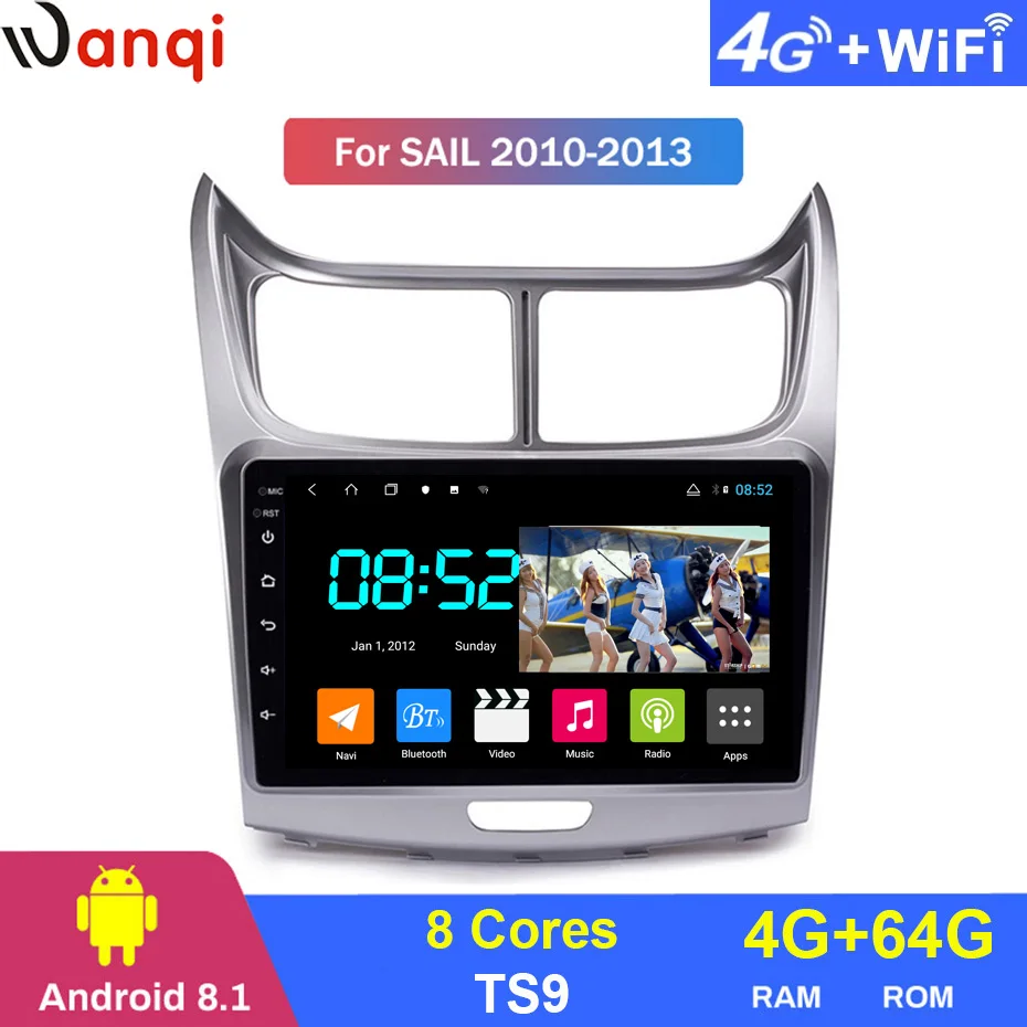 Android 8,1 автомобильный DVD 1din мультимедийная Navi система для Chevrolet Sail 2010-2013 Автомобильный gps навигатор стерео головное устройство BT SWC wifi