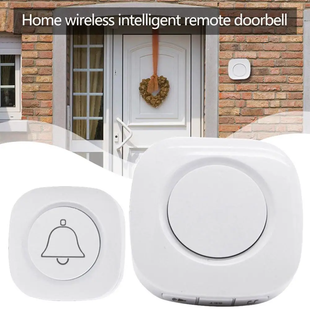 

Plastic Wireless Intelligent Doorbell Old Man Pager 200m Remote Home Security Transmitter Receiver Welcome Door Hardware