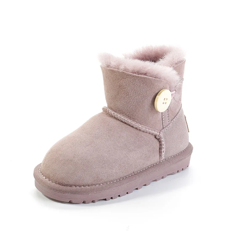 Хаки Dolakids/овчина; теплые детские зимние сапоги для детей; Новинка; зимняя обувь принцессы для малышей; нескользящая подошва; милые детские сапоги для девочек - Цвет: Хаки