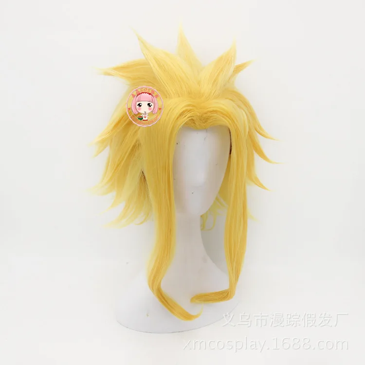 New Fashion Anime My Academia All Might Cosplay Wig Boku no Academia Yellow Wig Role Play Yagi Toshinori