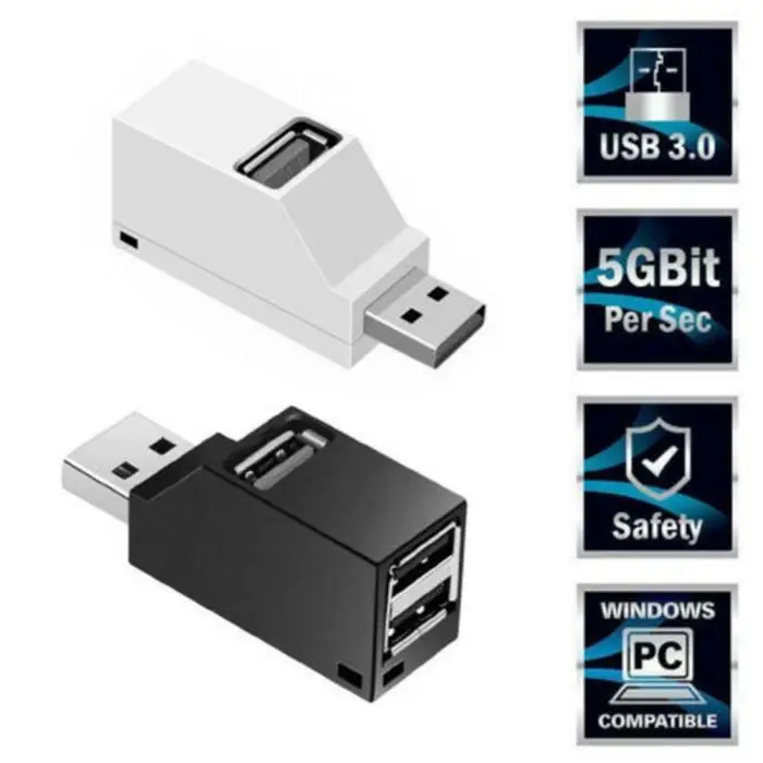 3 шт. Мини 3 порта usb-хаб высокоскоростной передачи данных сплиттер коробка адаптер для ноутбука GDeals