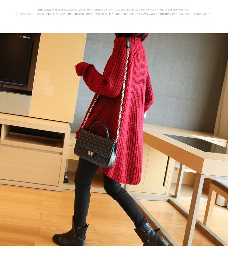 Модная новинка, Модный пуловер на молнии, свободный свитер, Женский вязаный Топ с длинным рукавом, Vestido YG152