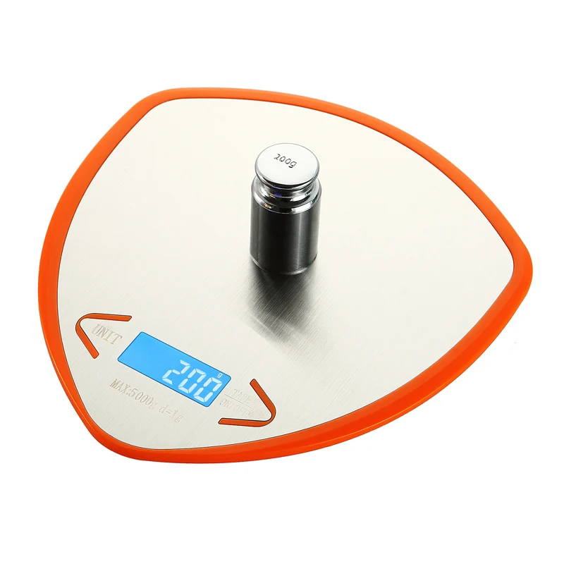 

Digital Slim LCD Kitchen Scale 5Kg/1g Stainless Steel Food Kitchen Scale Electronic Steelyard High Accurate Weigh Kitchen Scales