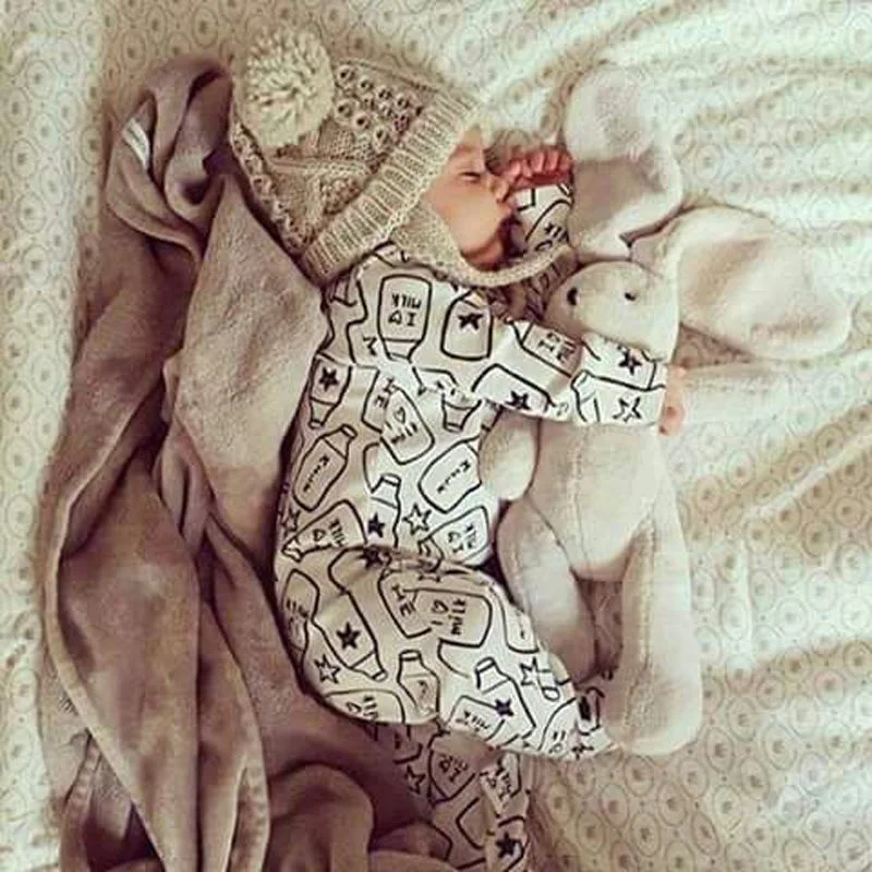 Newborn Infant Baby Boy Girl Cotton Romper Bodysuit Jumpsuit Clothes Outfit Lots 