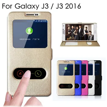 

Peaktop J3 Flip Cover Case for Samsung Galaxy J3 2016 J310 J320 Leather Phone Bags Cases with Stand Function J3 2015 Case Cover