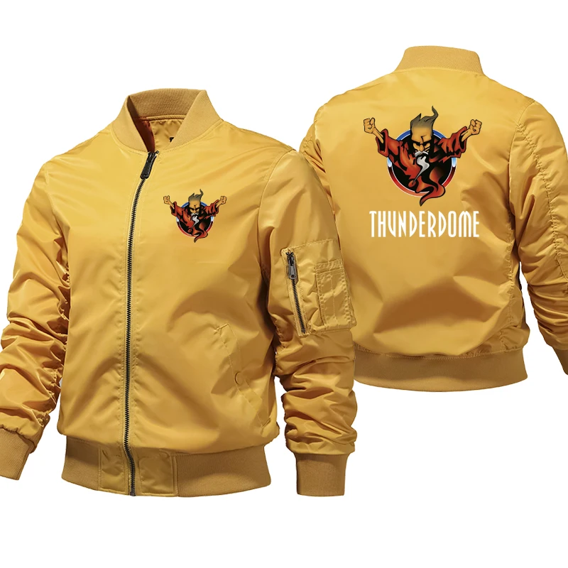 Men Bomber Jacket Thunderdome Wizard Logo Hardcore Techno Gabber Pilot Air  Fight Ma1 Flight Military Waterproof Coats 5XL