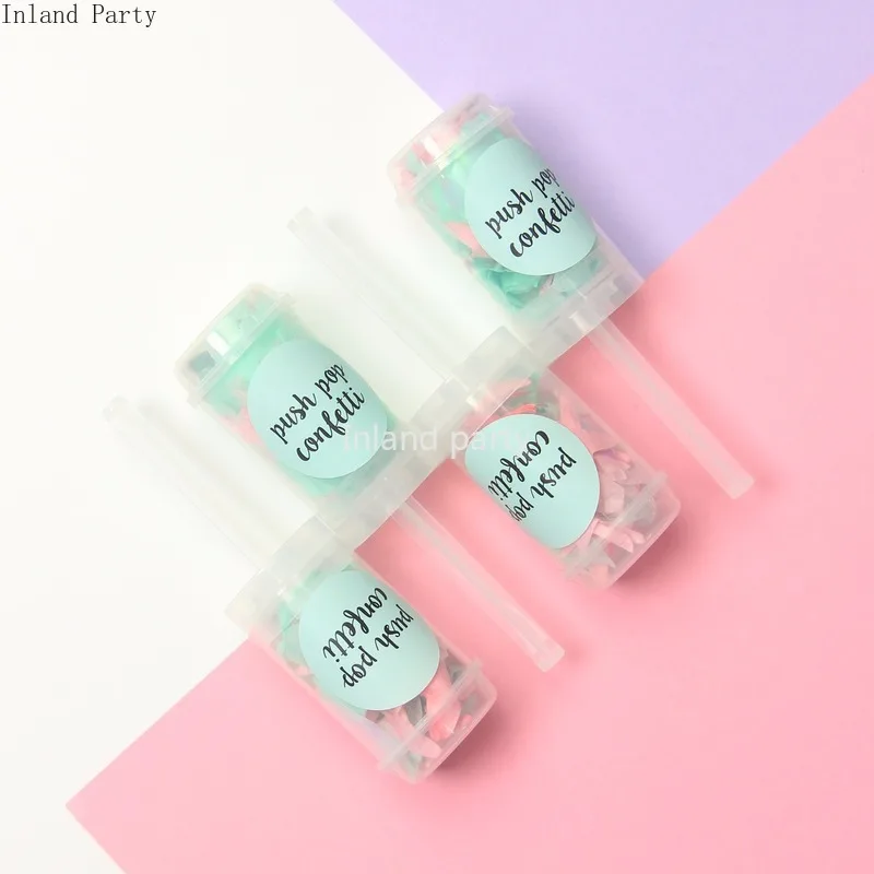 Push Poppers розы в ассортименте золотые Конфетти Свадебный юбилей Push Pop дождь из конфетти для малыша Русалка Вечерние DIY украшения на день рождения