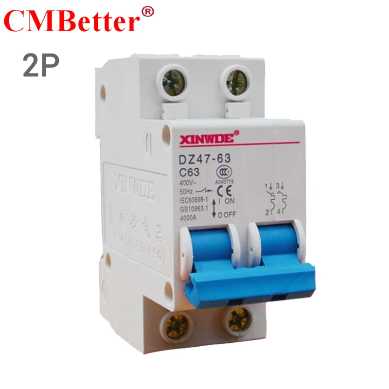 

DZ47LE-63 2P 10A/16A/20A/25A/32A/40A/60A 230V 50HZ/60HZ Residual Current Circuit Breaker With Over