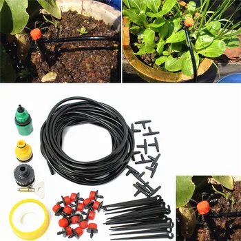 

10m 32.8ft Micro Drop Irrigation System Atomization Self Watering Garden Hose Kits with Connector Micro Sprinkler Cooling Suite
