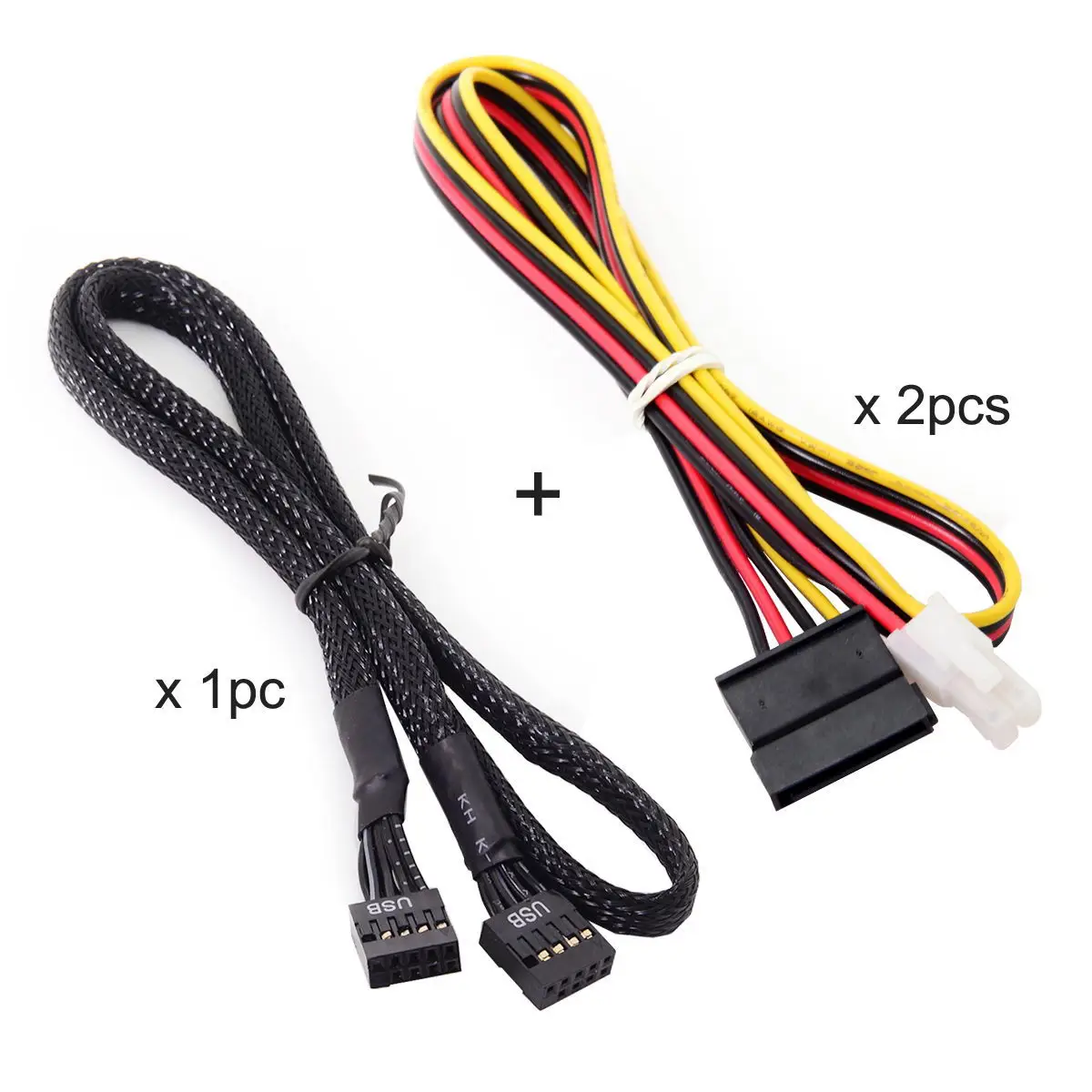 9Pin кабель для 5,2" CD-ROM отсек для двух переключателей и USB 2,0 концентратор 2 порта Передняя панель