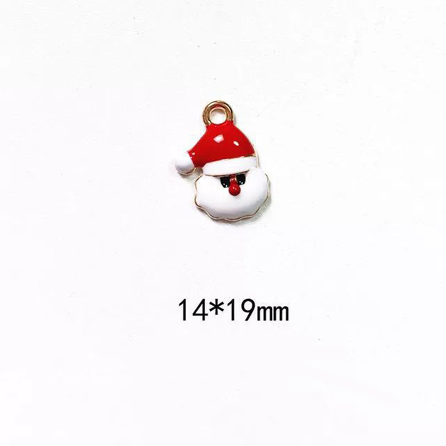 Christmas Mini Dripping Oil Enamel Charms Pendant for Jewelry Making Bracelets Earrings Pendant DIY Accessories