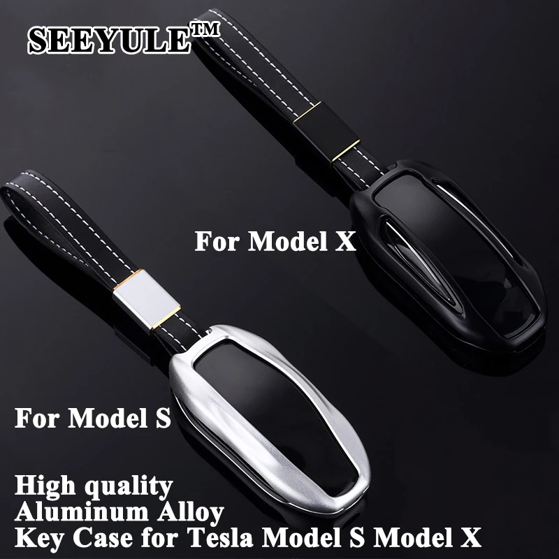 

1pc SEEYULE Styling Aluminum Alloy Car Remote Key Case Cover Key Protector Shell Car Accessories for Tesla Model S Model X