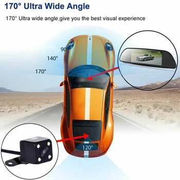 

Recorder Car DVR Wide-angle lens Dual Lens Cam Interior Auto 1080P 7 inch