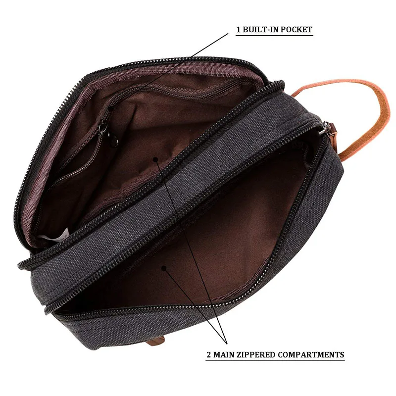 Men Women Clutch Bag Toiletry Kit Cosmetic Organizer Makeup Box Beauty Case Canvas Travel Wash Bag