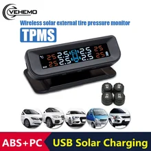 Универсальный Анти-взрыв монитор давления в шинах TPMS пастообразный беспроводной ЖК-дисплей цветной экран USB солнечная зарядка автомобильные аксессуары