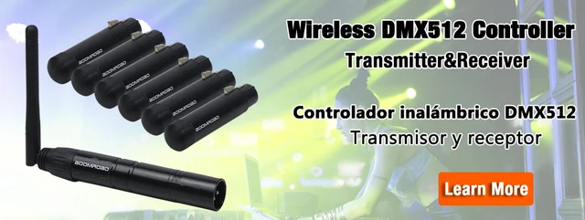boitier d'envoi et réception DMX512 sans fil, wireless DMX, wifi, 2,4G