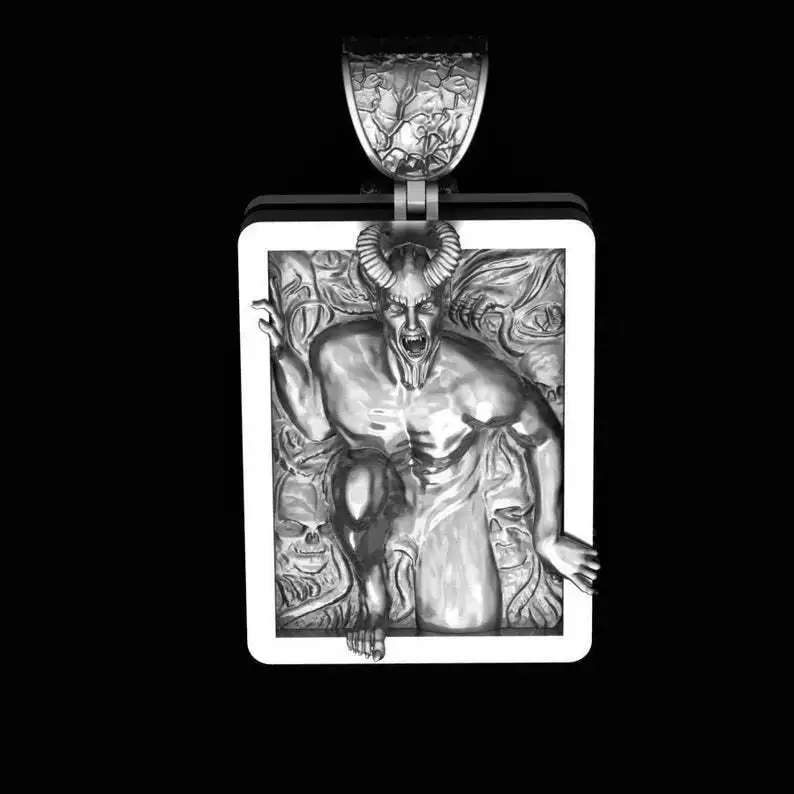 NPKDS Multicolor 3D Punk Thriller Demon Skull Pendant Retro Thai Necklace Women Men Jewelry Gift | Украшения и аксессуары