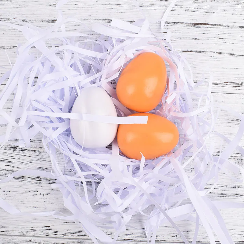 6pcs Wooden Fake Eggs Kitchen Toy Easter Egg Set Simulation Pretend Play for Kids Montessori Educational Food Toy for Child Gift 5