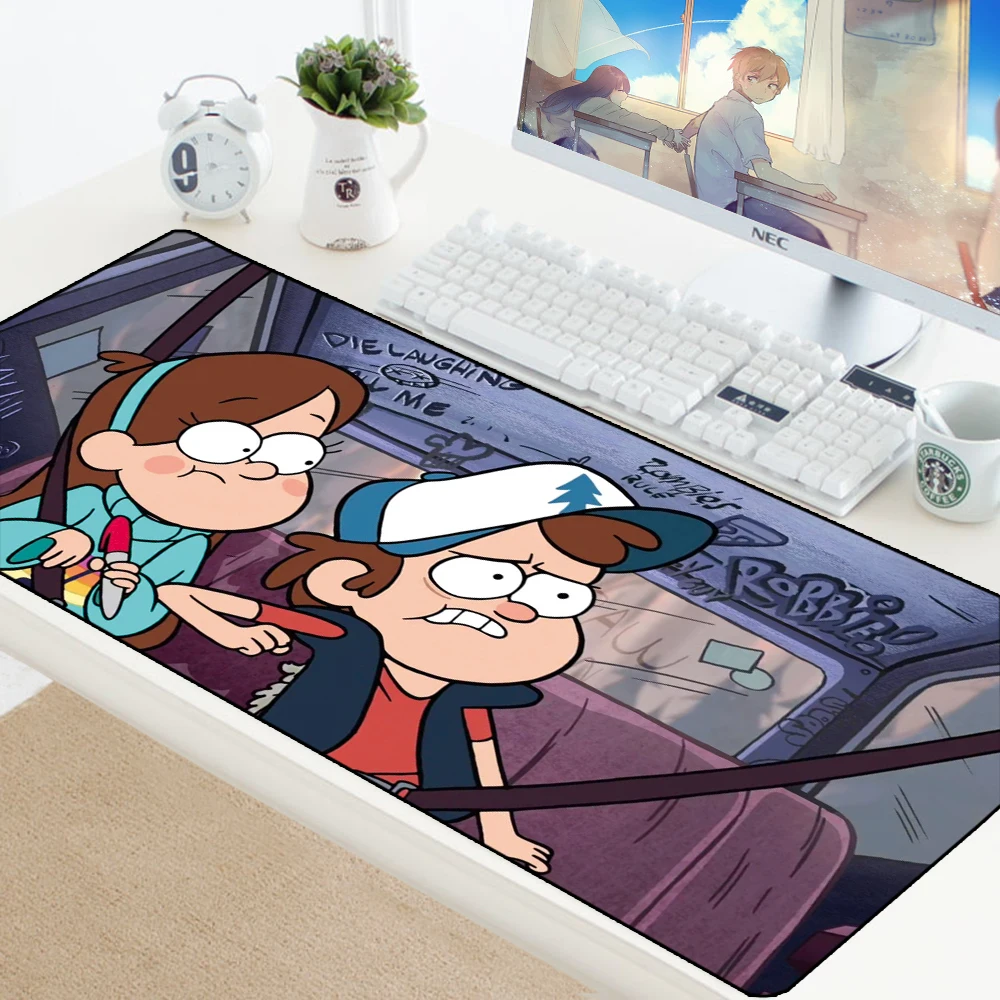 Gravity Falls Large Mouse Pad Anime XL Edge Anti-slip Gamer Mousepad Keyboard Computer Mat Big Speed Play Mat Gaming Accessories