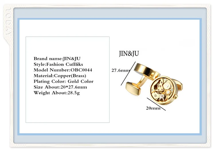 OBC00044 Cufflinks Size
