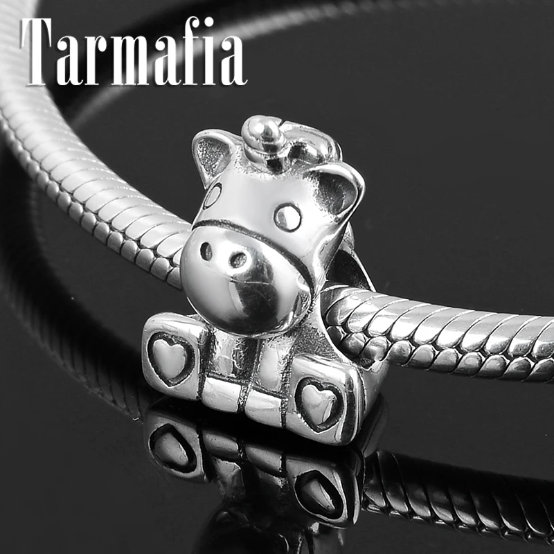 Новые Аутентичные 925 стерлингового серебра прекрасный единорог металлические бусины для изготовления ювелирных изделий подходят Pandora серебряный браслет